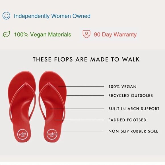 New in Bag Revolve Solei Sea Indie Around Town Flip Flops in Nude/Pink size 7 - Picture 8 of 11